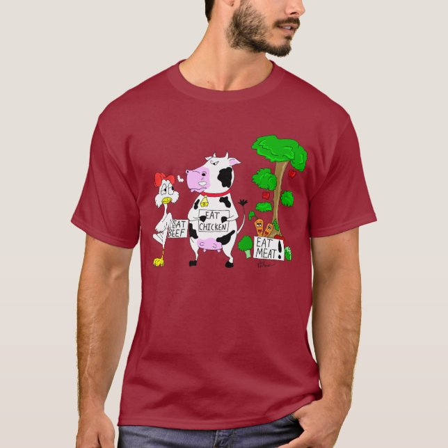 Vegetarianos contra o t-shirt do vegetarianismo (Frente)