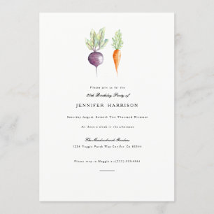 Veggie Duo   Convite para Festa de aniversário de 