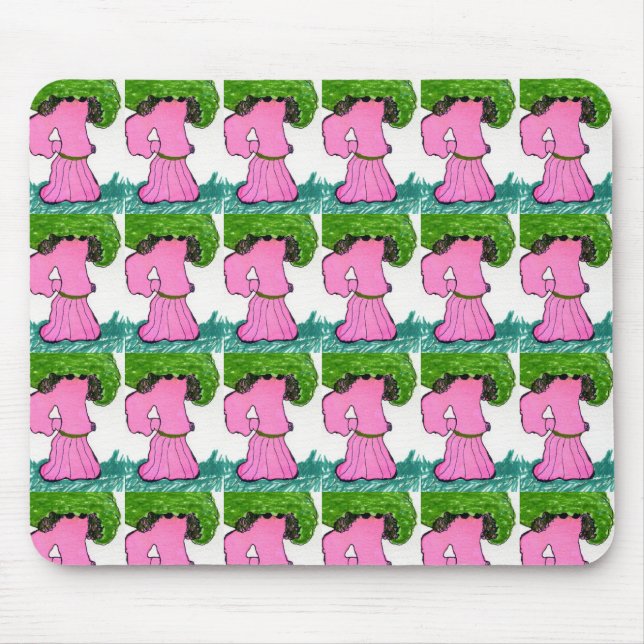 "Veggie Stroal Dance", Abstrato Mousepad em Til (Frente)