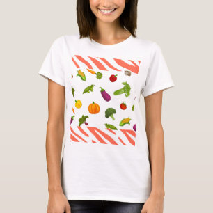 Veggie Vibes: Camiseta de cozinha feminina fresca 