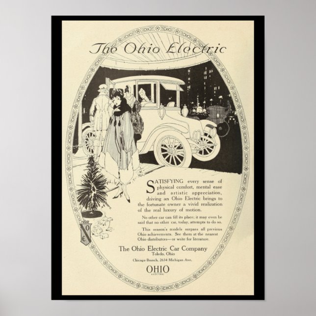 Veículos Elétricos Automóveis Impressão (Frente)