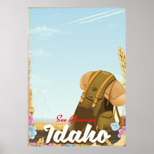 Veja a América - Poster de viagem de mochila pelo 