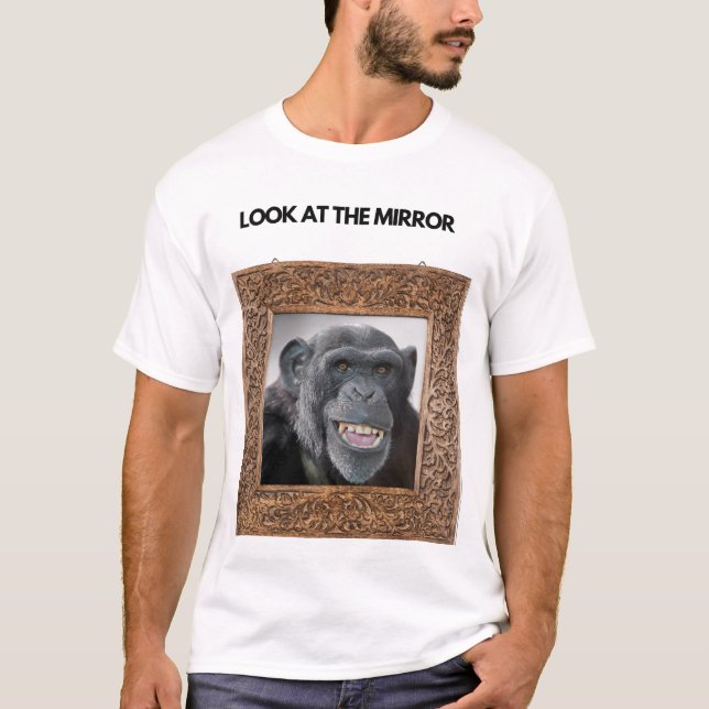 Veja A Camiseta Espelho Engraçado Meme (Frente)