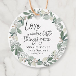 Veja-Me Crescer | Etiqueta de Favor do Chá de fral