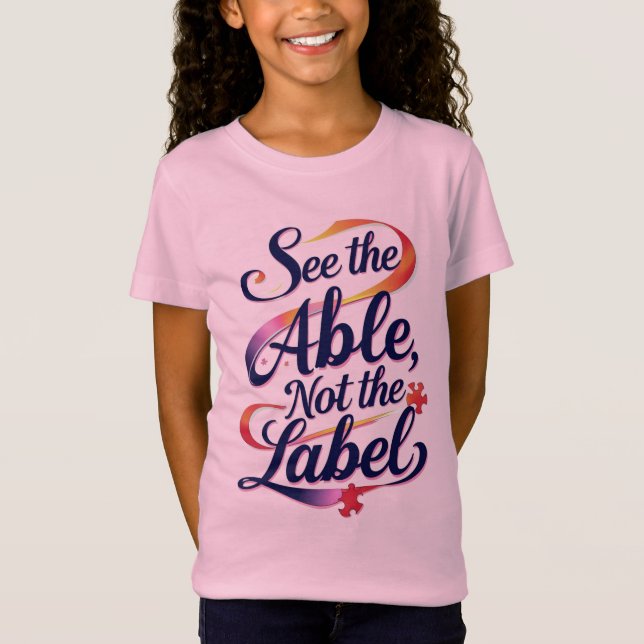 Veja o Capaz, Não o Rótulo – Camiseta Infantil (Frente)