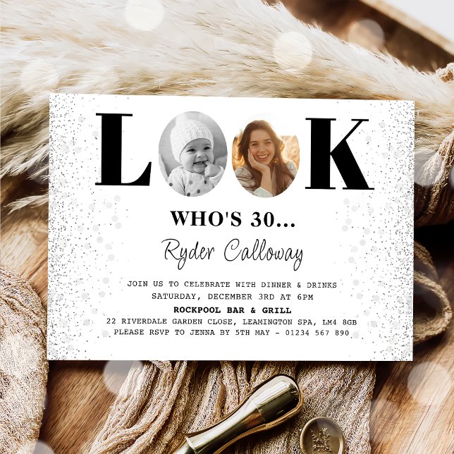 Veja quem é o convite de fotos de aniversário (Criador carregado)