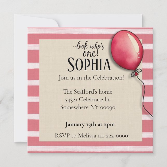 Veja quem é o convite de um aniversário (Frente)