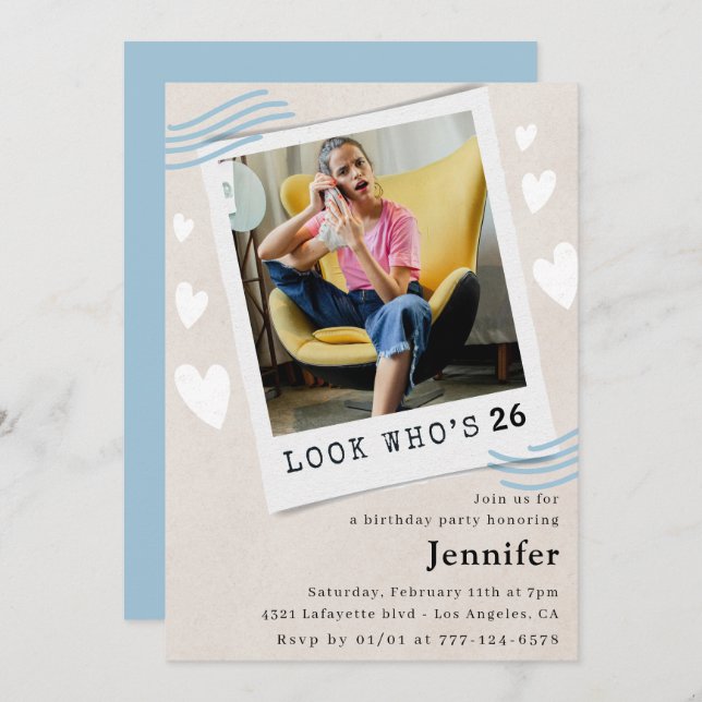 Veja quem está fazendo convites para 26 anos (Frente/Verso)