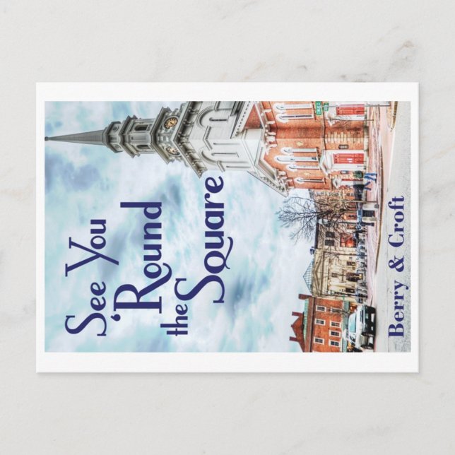 Veja você ao redor do cartão postal quadrado (Frente)