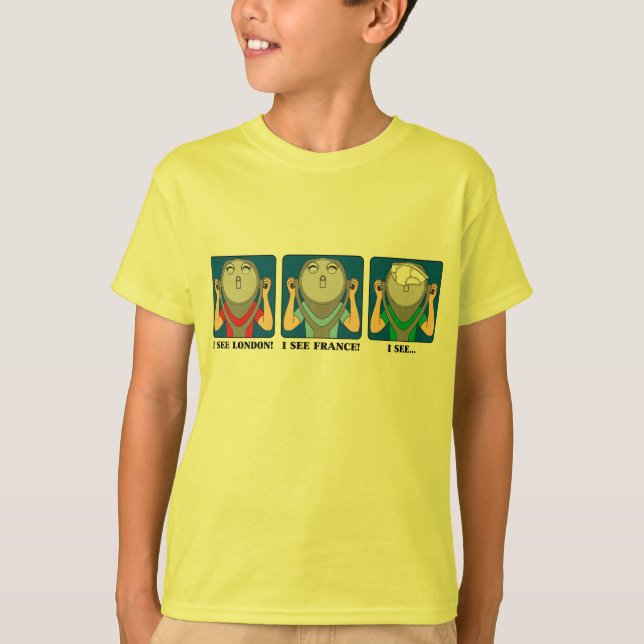Vejo Londres, Vejo França... Camiseta (Frente)