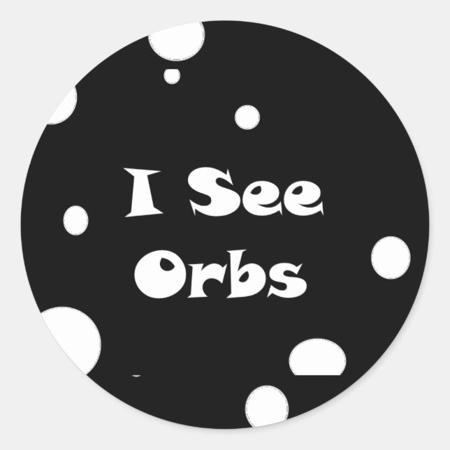 Vejo o adesivo Orbs. (Frente)