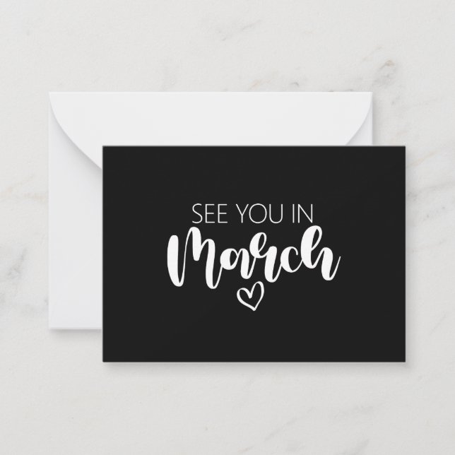 Vejo Você No Anúncio De Gravidez De Março (Frente)