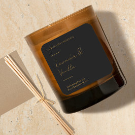 Vela Aromatizada Gold & Lux etiqueta quadrada 
