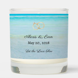 VELA DE CASAMENTO NA PRAIA PERSONALIZADA COM AROMA