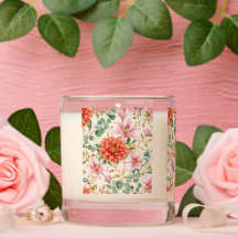 Vela de casamento rosa floral aquarela |