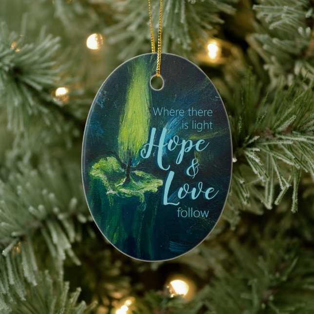 "Vela de Encorajamento" Ornamento cerâmico (Árvore)