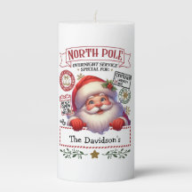 Vela de Natal em Coluna do Papai Noel