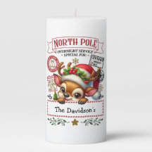 Vela de Pilar de Natal de Rena Caprichosa Fofa
