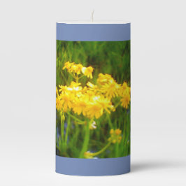 Vela do Pilar de Girassol Amarelo-Primavera amarel