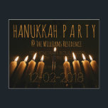 Vela Menorah do Convite de festas Hanukkah Persona<br><div class="desc">Partido Personalizado do Convite de festas Hanukkah Salve a Data,  Tipografia Velas da Lâmpada Menorah Velas da Lâmpada da Lâmpada à Noite,  Informações gerais sobre Fotografia Noturna,  você pode alterar o texto</div>