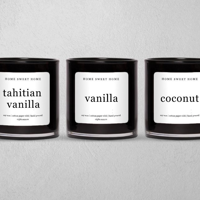 Vela Personalizada Etiqueta Quadrada (Criador carregado)