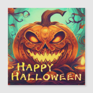 Velas de Abóbora Dentada Brilham Arte de Halloween