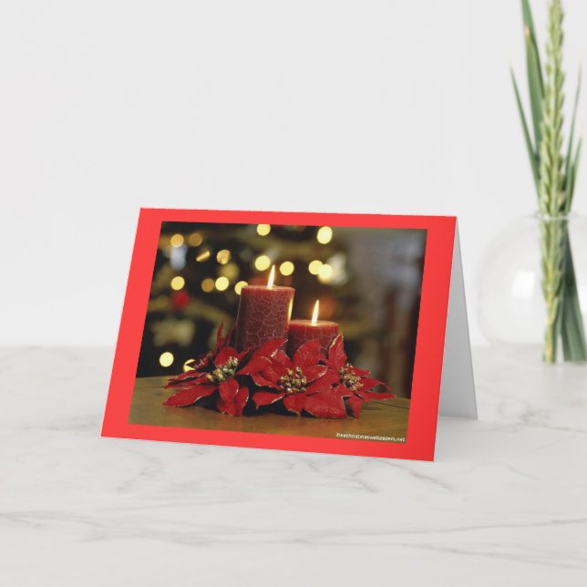 Velas de Natal Cartão de Natal (Frente)