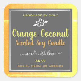 Velas de soja moderna etiquetas de empacotamento C