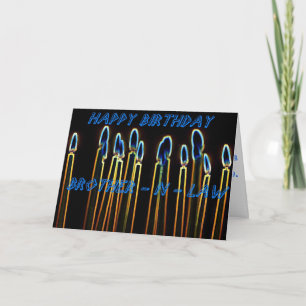 Velas Feliz Aniversário Irmão - N - Cartão de Dire