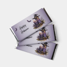 Velas Roxas do Halloween Mordem Assustador