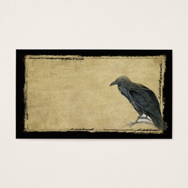 Velha Raven Preta - Placa Cinzenta Prim (Frente)