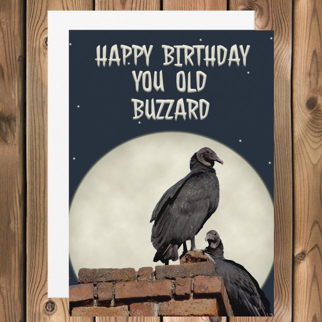 Velho Buzzard Feliz Cartão de Aniversário (Criador carregado)