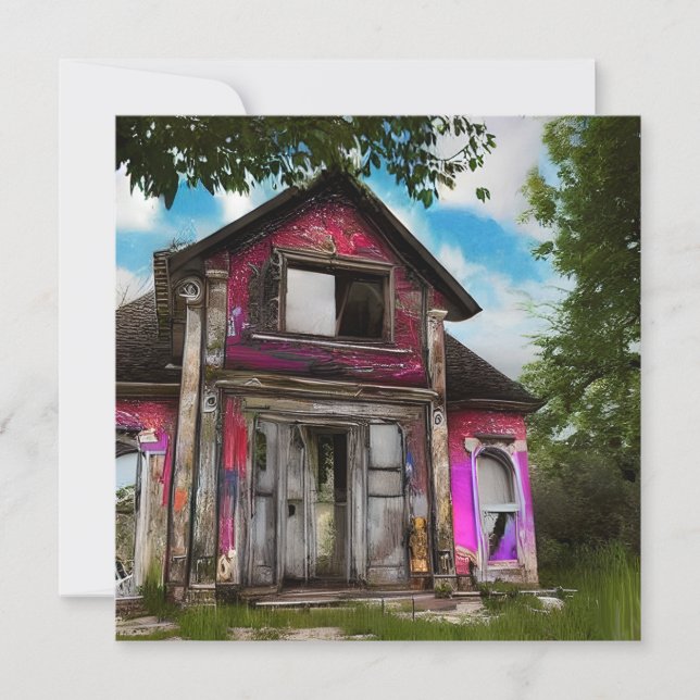 Velho celeiro abandonado perto da floresta (Frente)