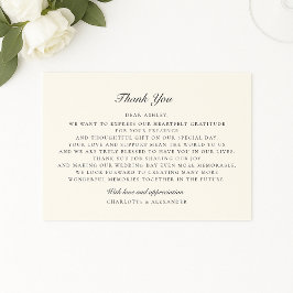 Velho Dinheiro, Ivory, Cartões de agradecimentos D