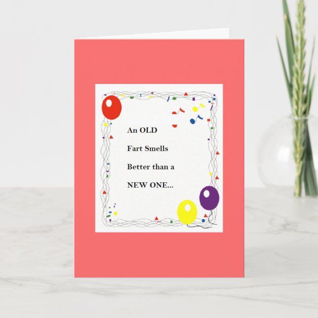Velho Fart o cartão de aniversário (Frente)