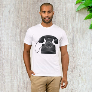 Velho Telefone Negro Mens T-Shirt