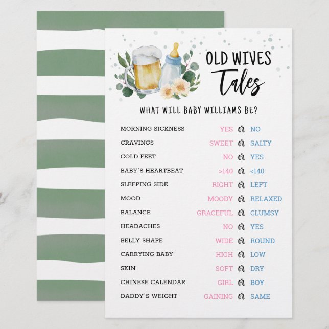 Velhos Esposas Contos de Gênero Revelam Jogo do Ch (Frente/Verso)