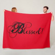 Abençoado! Cobertor de Fleece (Vermelho)