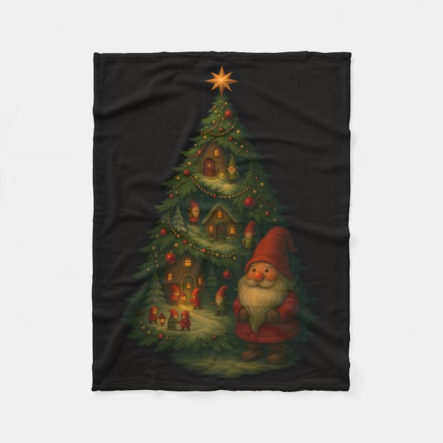 Velo Aldeia de Gnomos na Árvore de Natal - Cobertor de  (Frente)
