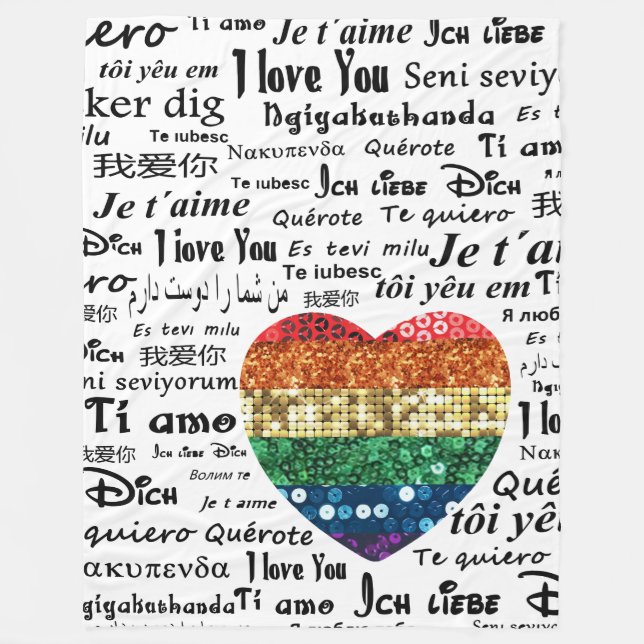 Velo Ame o cobertor de línguas estrangeiras (Frente)
