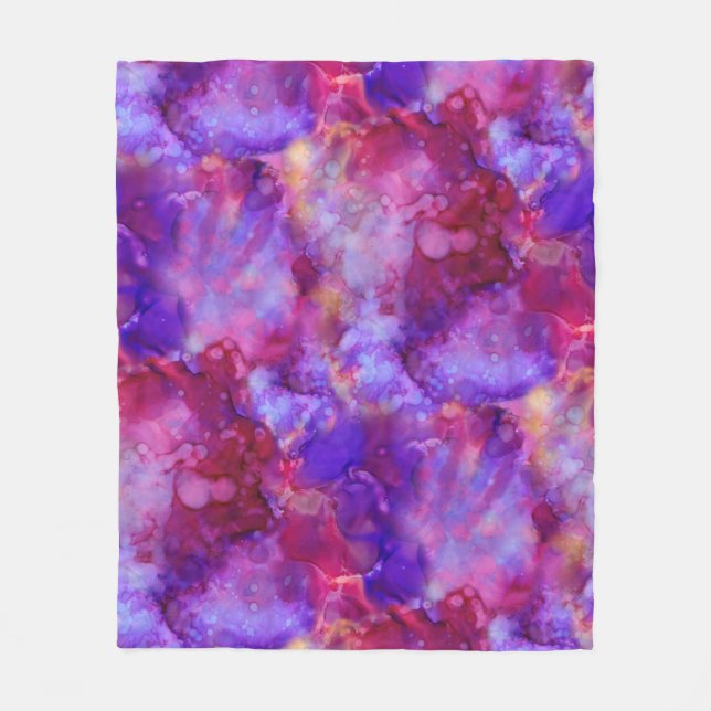 Velo aquarelas fantasiosas, tons quentes: cobertor de v (Frente)