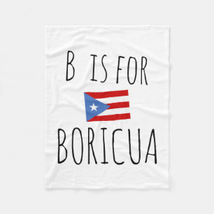Velo B é para Cobertor de Bebê Boricua   Fleece de Port