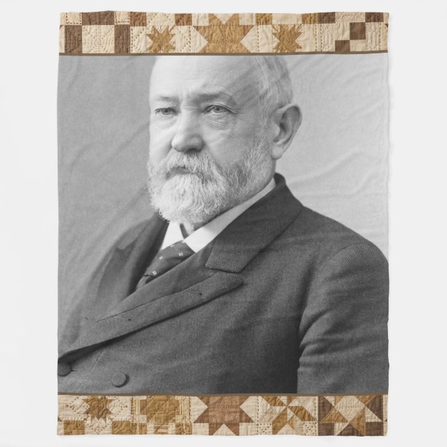 Velo Benjamin Harrison — Cobertor de Colcha Presidencia (Frente)