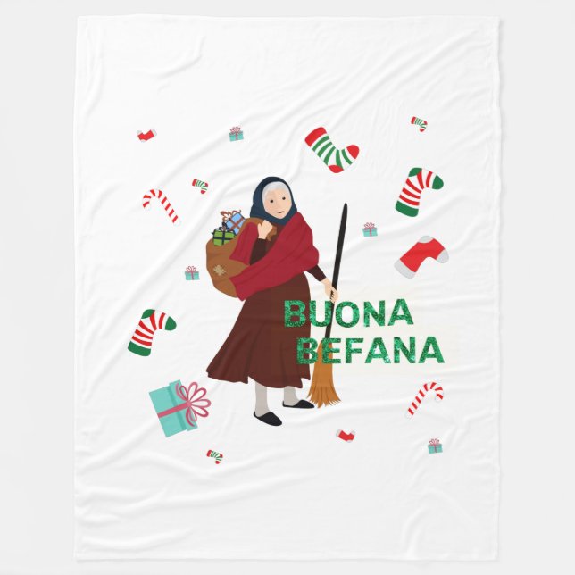 Velo bruxa de natal buona Befana cobertor (Frente)