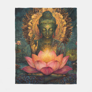 Velo .buddha segurando um cobertor lótus de cores psico
