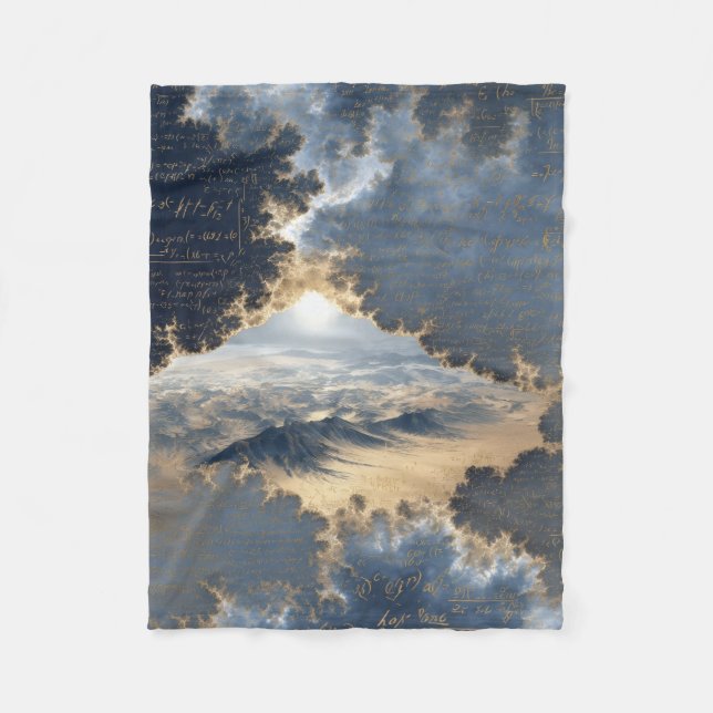 Velo Cálculo Celestial: Cobertor de Fleece Vista (Frente)