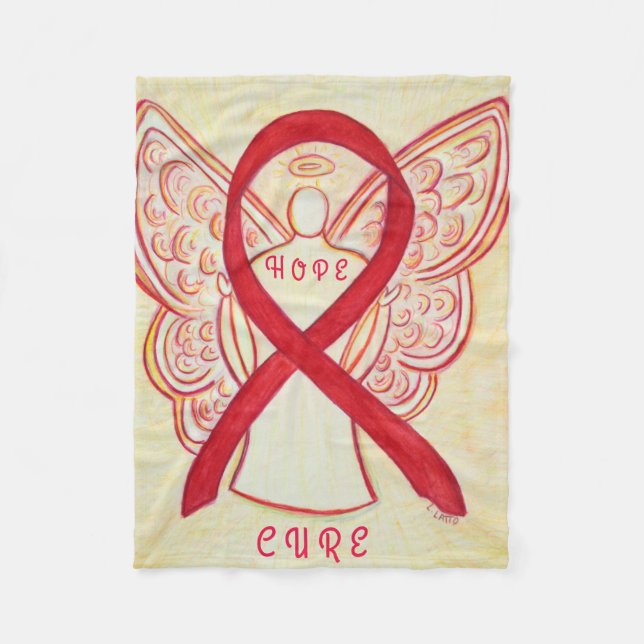 Velo Cobertor Anjo de Sangue com Laço de Conscientizaçã (Frente)