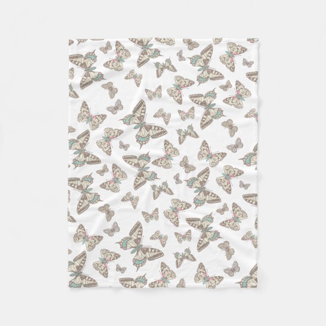 Velo Cobertor com estampa de borboleta tatuada (Frente)