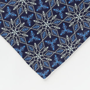 Velo Cobertor com Padrão de Floco de Neve Azul