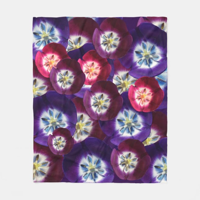 Velo Cobertor com padrão de foto aproximada de Tulipas  (Frente)